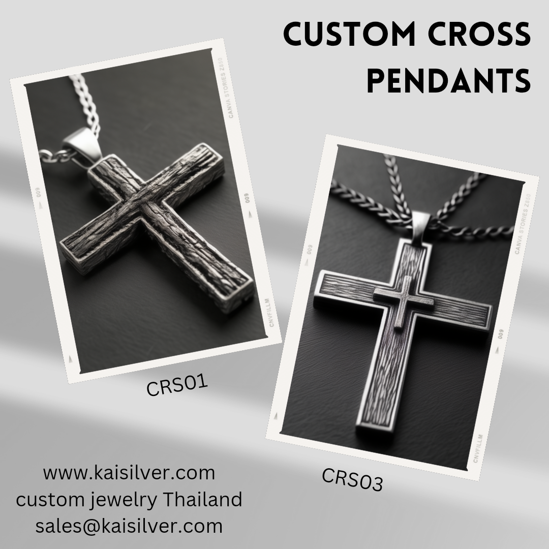 cross pendant silver or gold