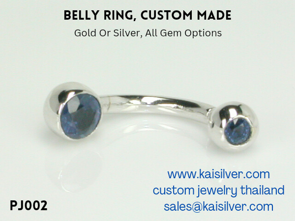 belly ring gold custom 
