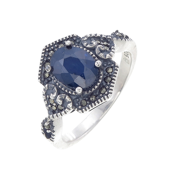 blue sapphire 925 silver rings