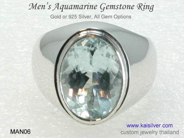 big gemstone ring for men