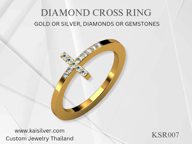 gold or silver ring cross 