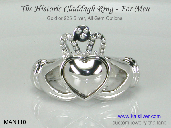 mens claddagh ring