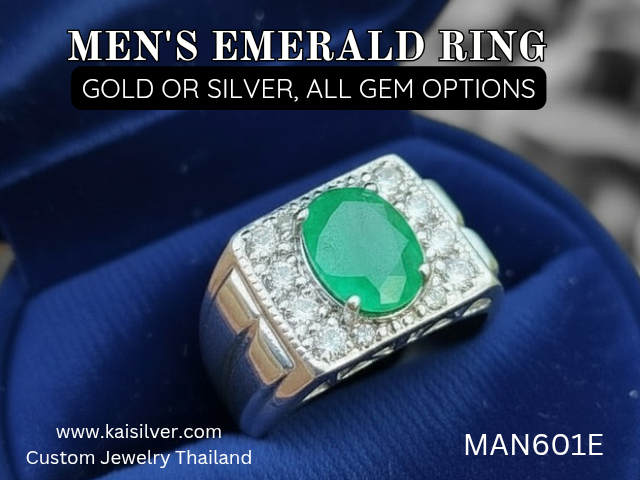 emerald diamond ring for men