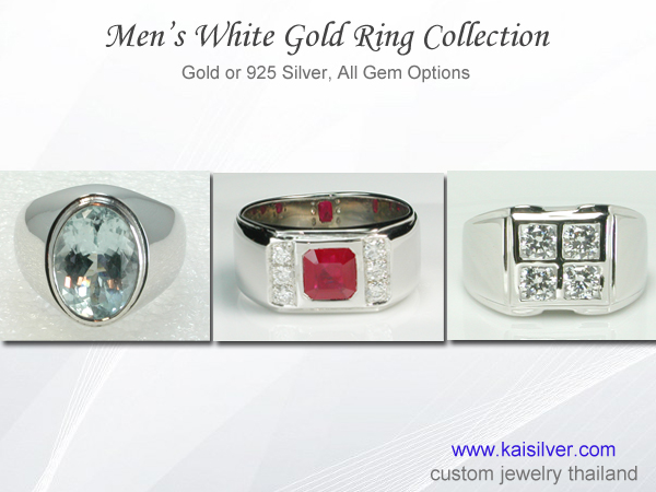 white gold rings for men 