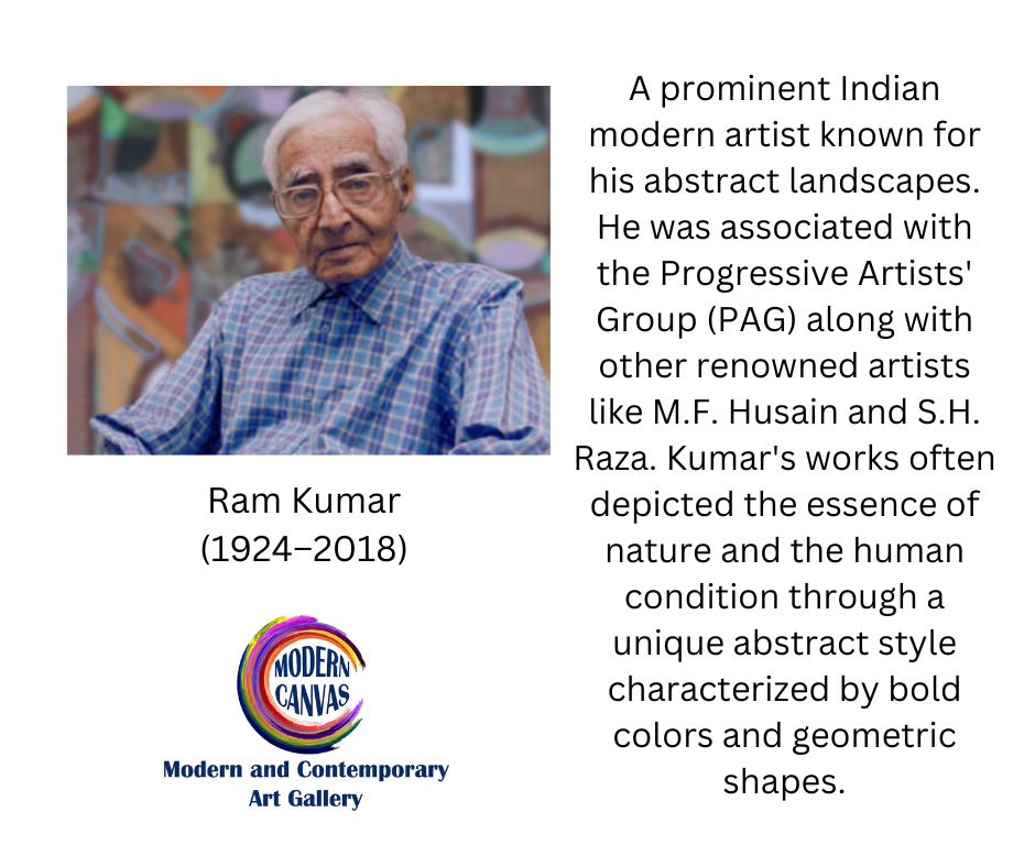 ram kumar  indian artist modern canvas