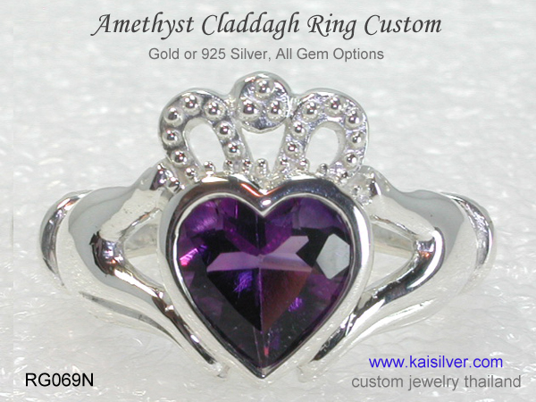 amethyst cladagh ring 