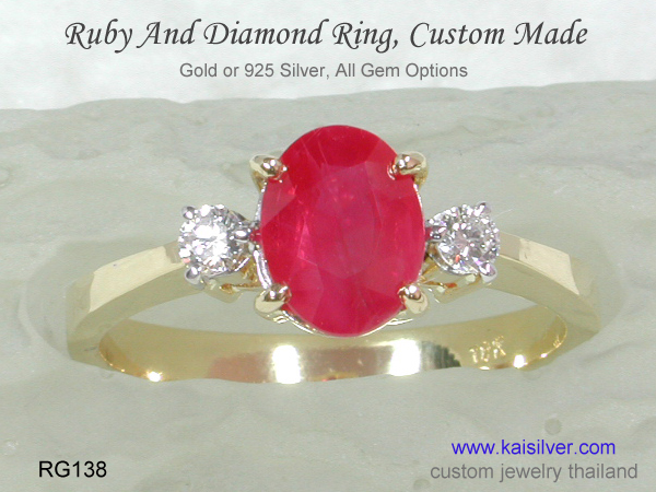 ruby engagement ring with diamonds 