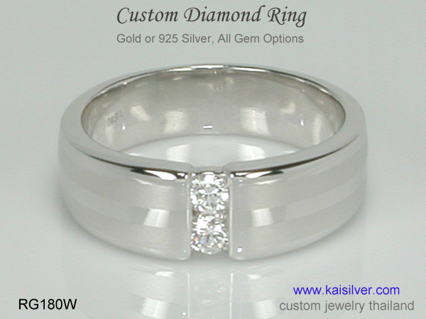 white gold diamond ring