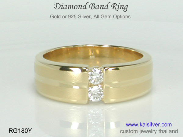 yellow gold diamond ring