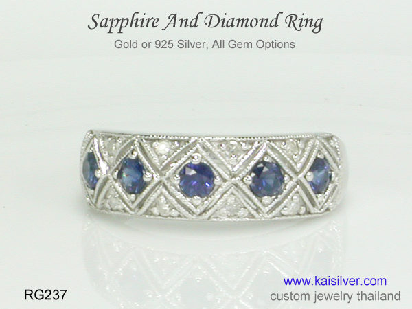 sapphire ring gem stone 