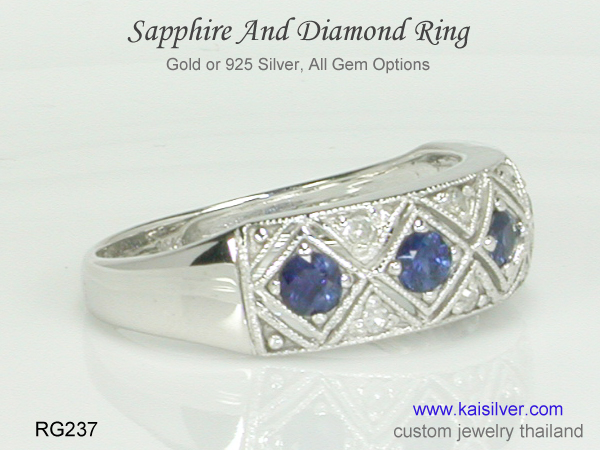 sapphire gold ring