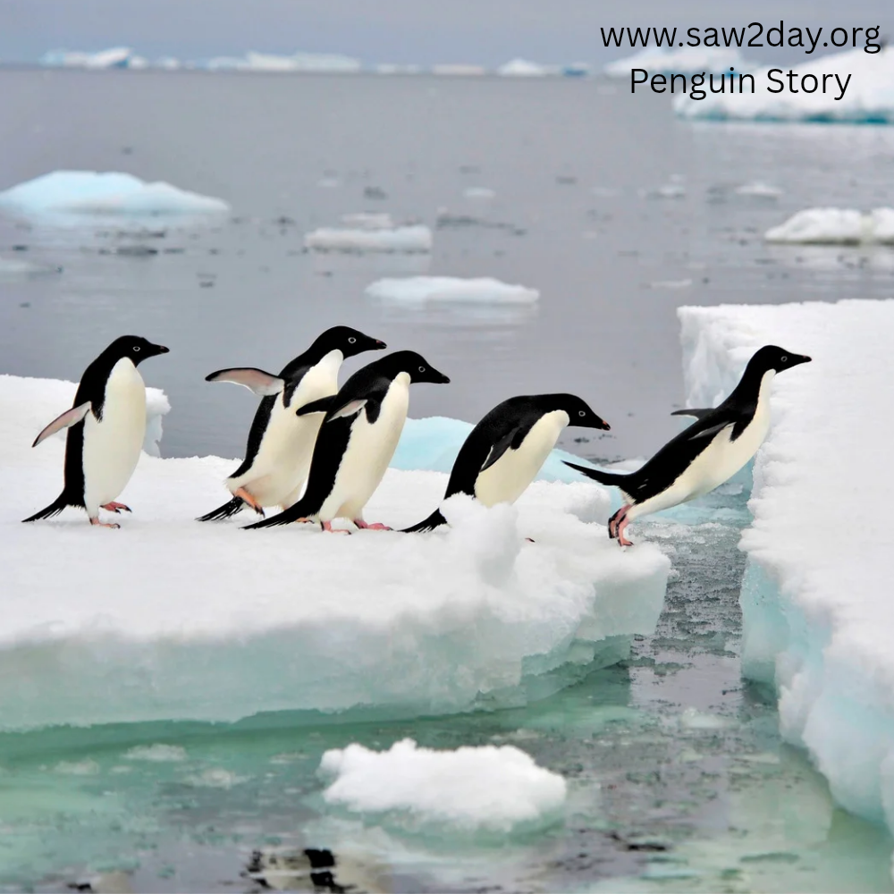 penguind are social birds live in groups