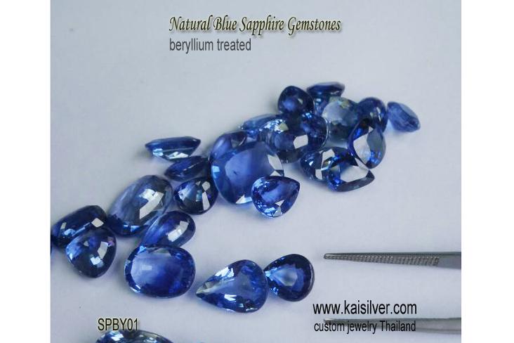 Beryllium treated blue sapphire outlet