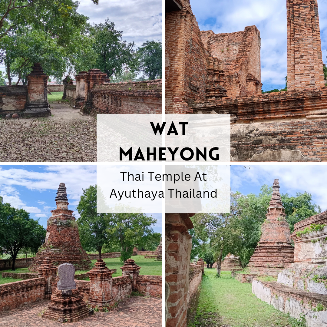 ancient ruins in thailand at ayuthaya
