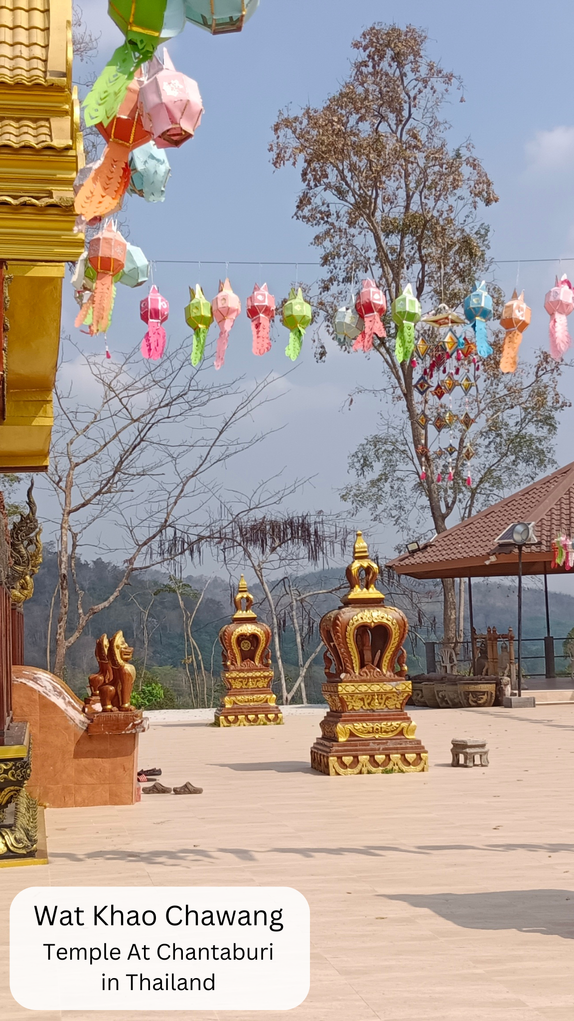 temple on a hill in thailand at chantaburi